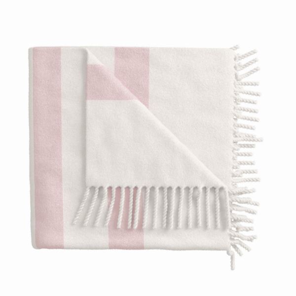 Vermont Woven Throw - White Pink